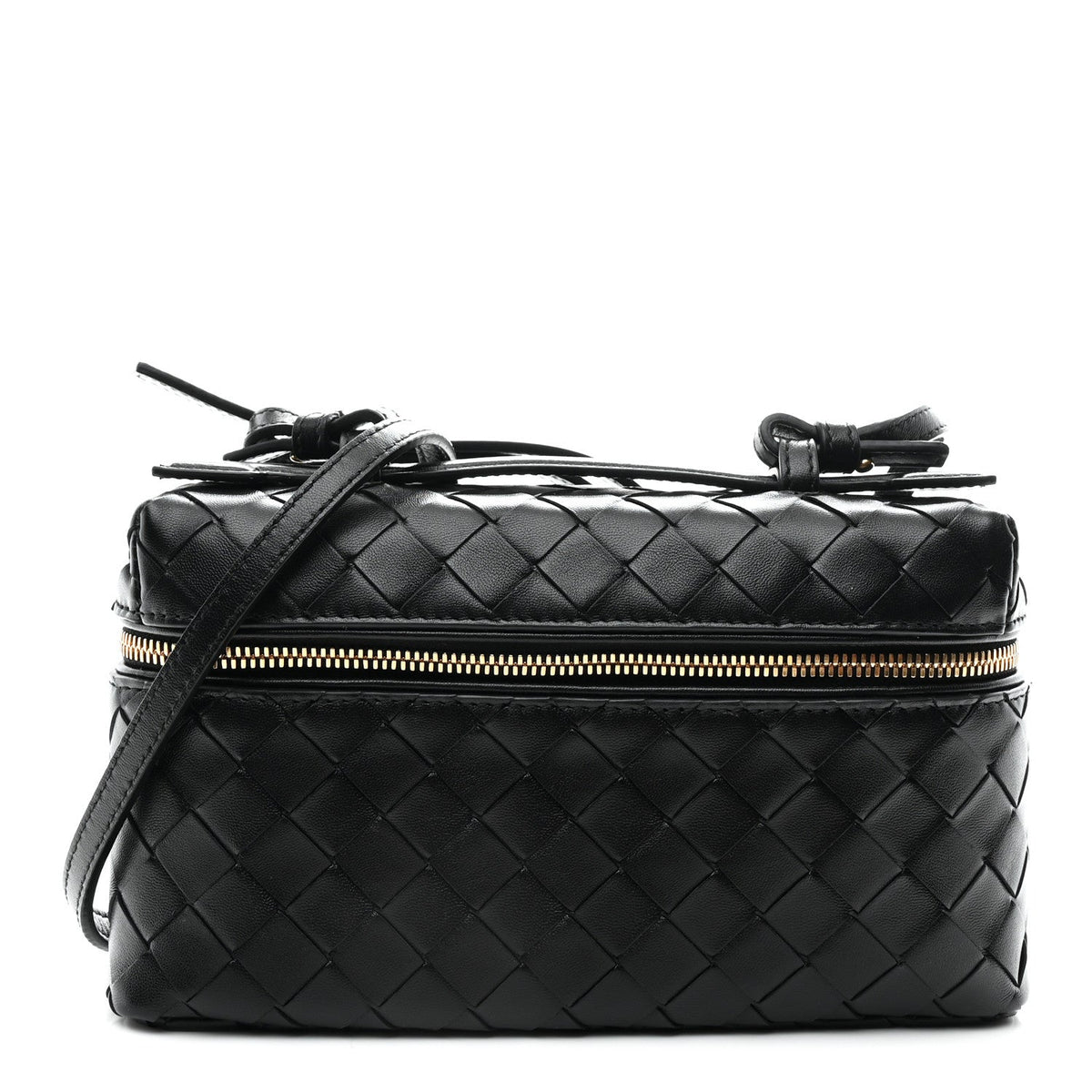 Calfskin Intrecciato Bang Bang Vanity Case Black