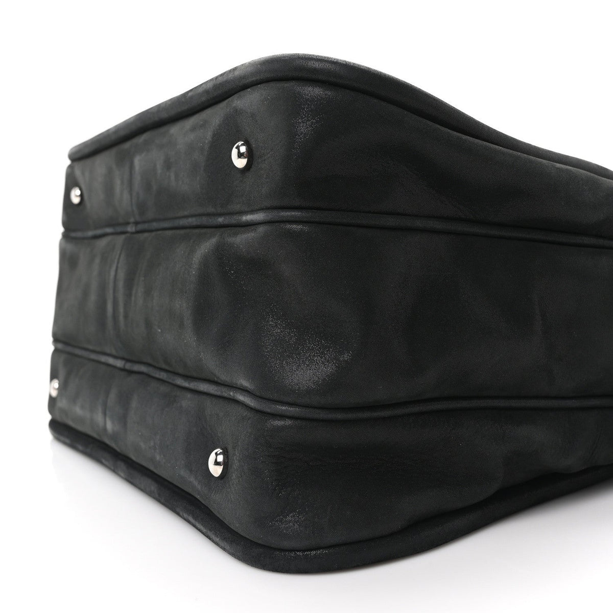 Iridescent Calfskin Quilted Relax CC Camera Case Black