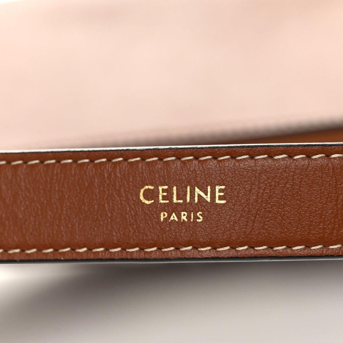 Smooth Calfskin Triomphe Embroidered Ava Shoulder Bag Tan