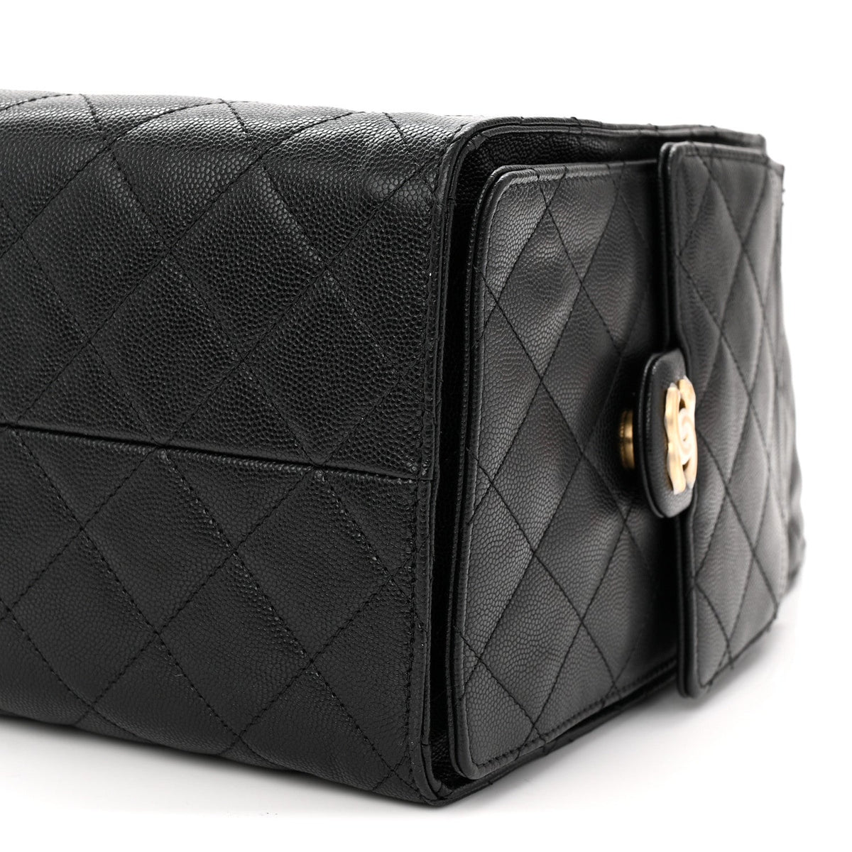 Caviar Quilted Medium Chanel 25 Handbag Black