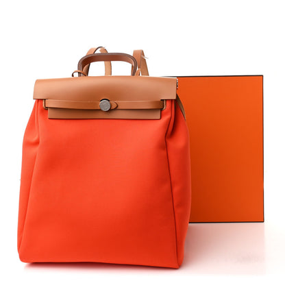 Military Toile Vache Hunter Herbag a Dos Zip Retourne Backpack Orange Mecano Fauve