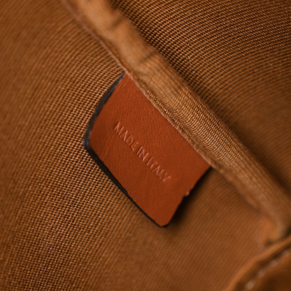 Triomphe Canvas Calfskin Small Bucket Bag Tan