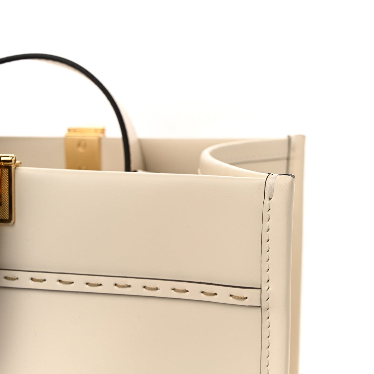 Vitello King Plexiglass Medium Fendi Sunshine Shopper Tote White Ice