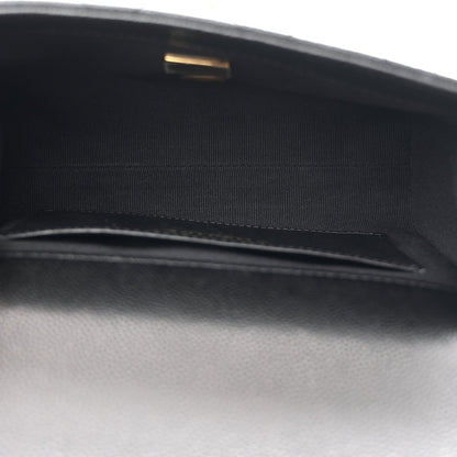 Caviar Quilted Mini Flap Black