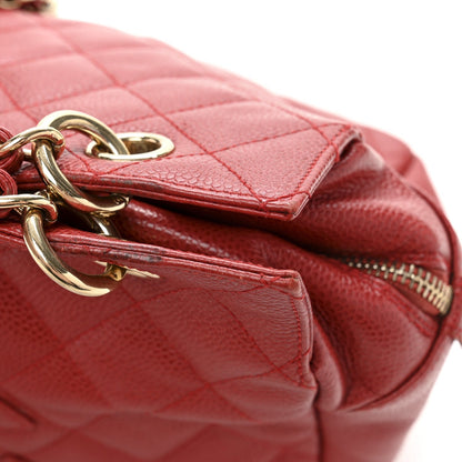Caviar Quilted Petit Timeless Shopping Tote PTT Red