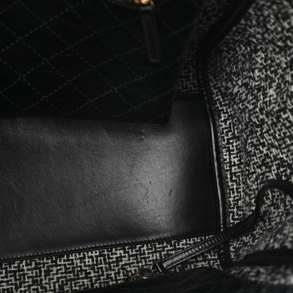 Calfskin Tweed Medium Deauville Tote Black Multicolor