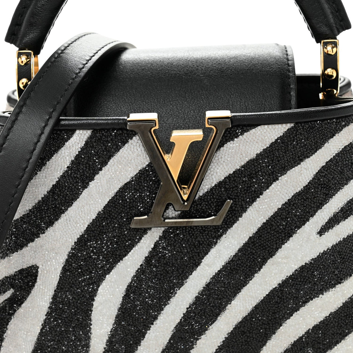 Swarovski Calfskin Capucines Mini Zebra