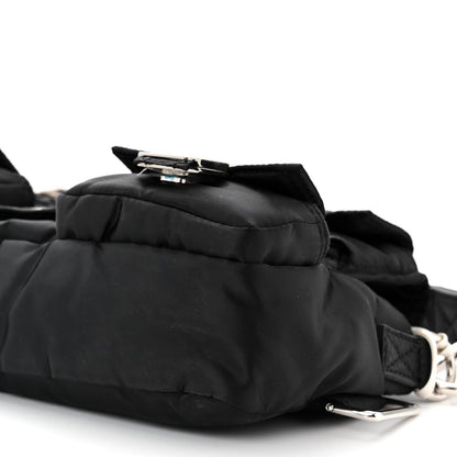 Econyl Cuoio Romano Multipocket Baguette Black