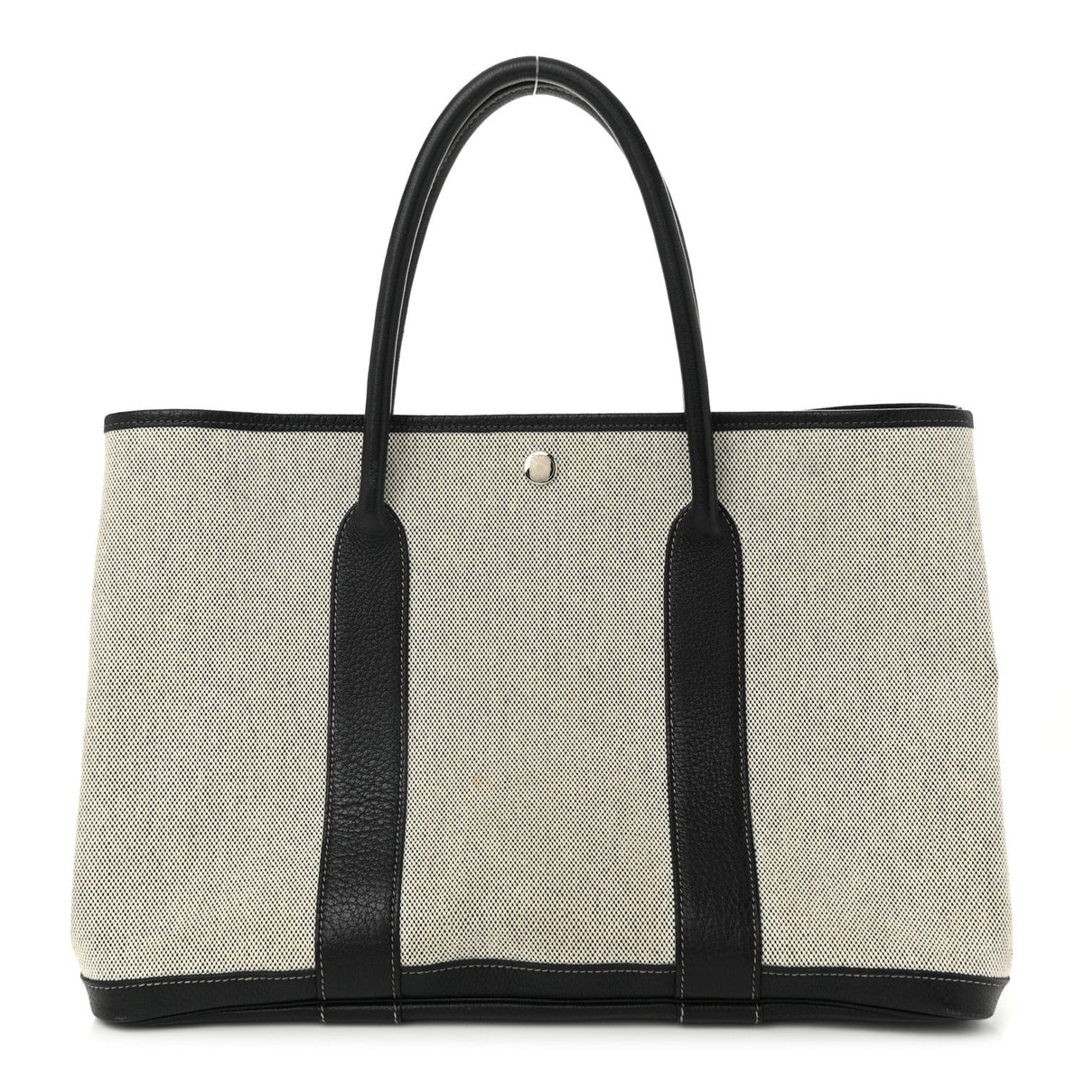 Toile Negonda Garden Party 36 MM Tote Black Ecru