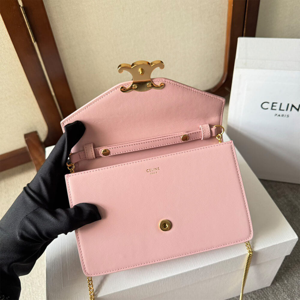 WALLET ON CHAIN MARGO in Shiny calfskin