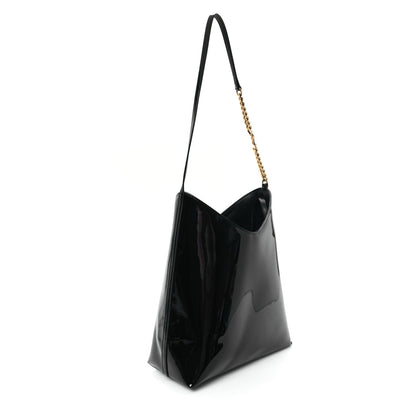 Patent Calfskin Rendez-Vous Hobo Black