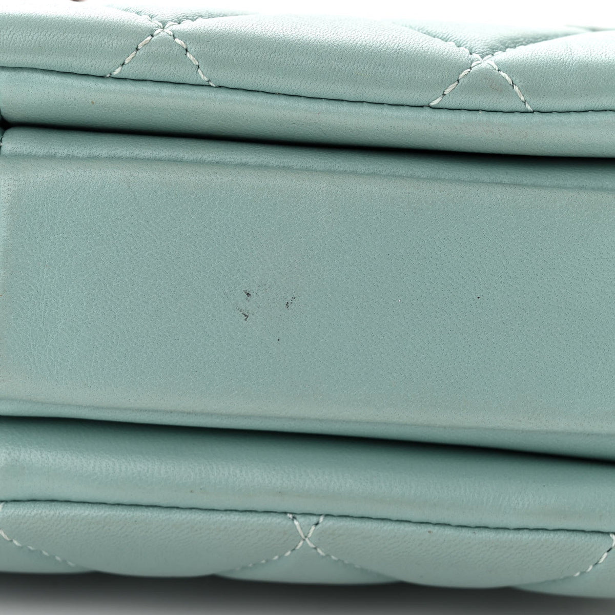Lambskin Quilted Small Trendy CC Flap Dual Handle Bag Light Blue