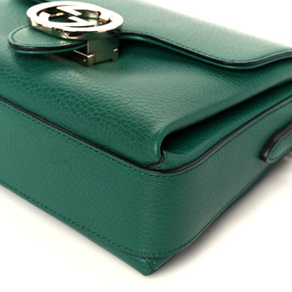 Dollar Calfskin Interlocking G Crossbody Bag Emerald
