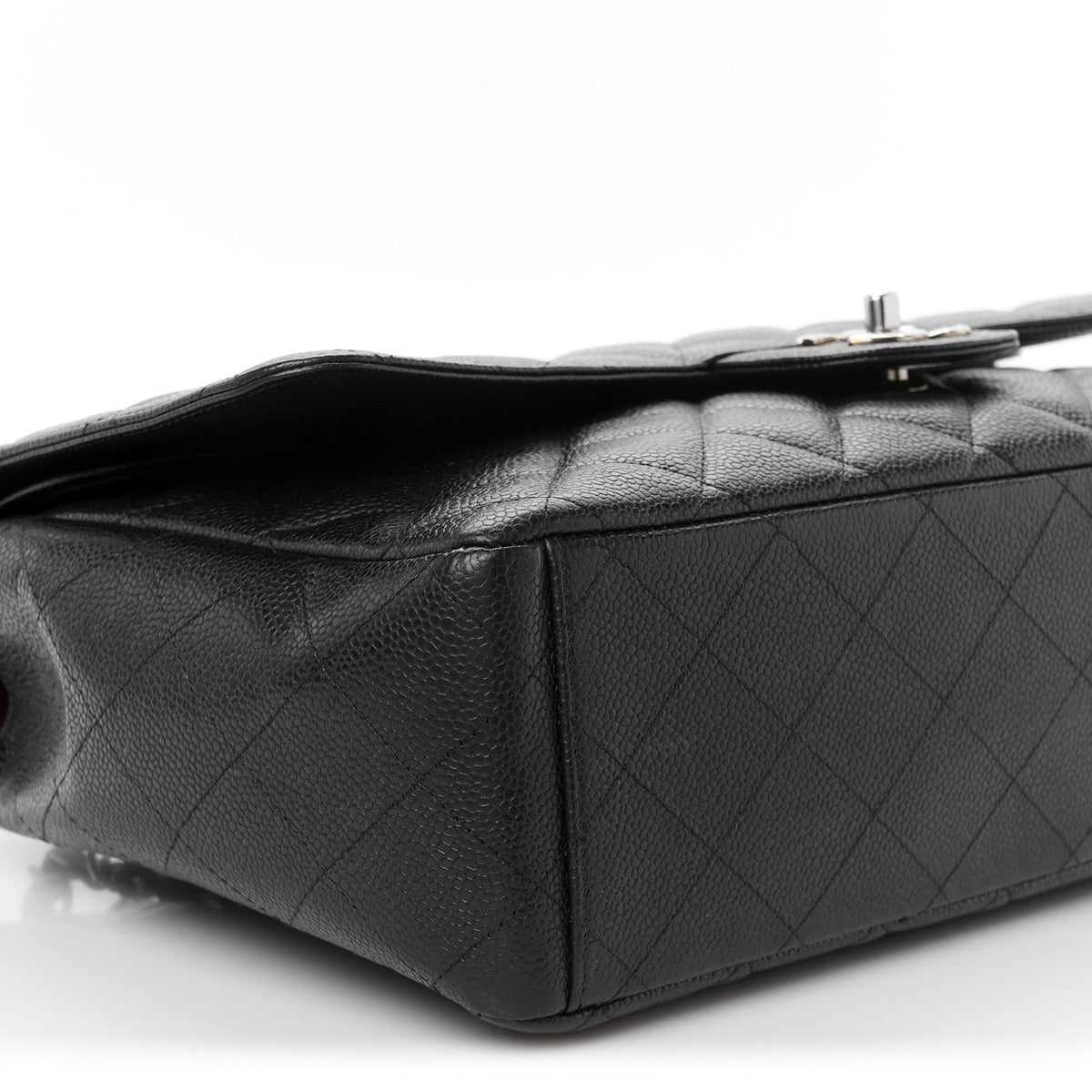 Caviar Quilted Maxi Double Flap Black