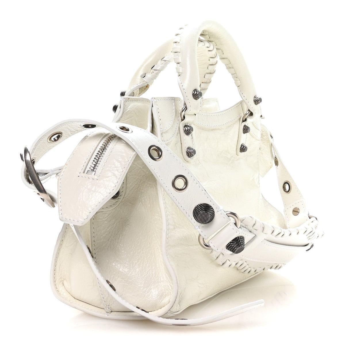 Agneau Arena Neo Cagole Handbag XS Optic White