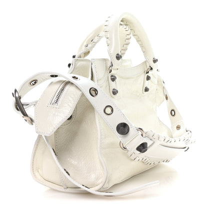 Agneau Arena Neo Cagole Handbag XS Optic White