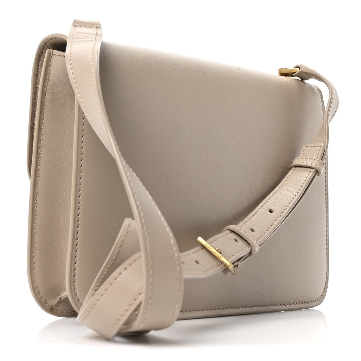 Smooth Calfskin Le Carre Satchel Dark Beige