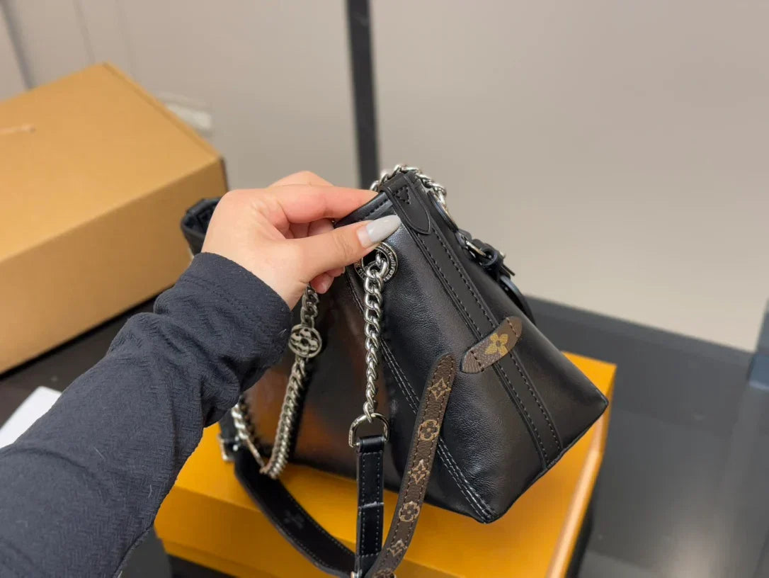 Louis Vuitton LV Carryall Chain Black Tote Bag