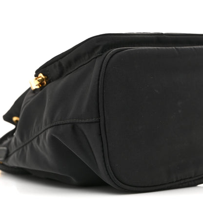 Saffiano Tessuto Nylon Mini Bucket Crossbody Bag Black
