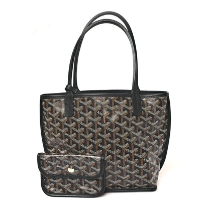 Goyardine Reversible Mini Anjou Black