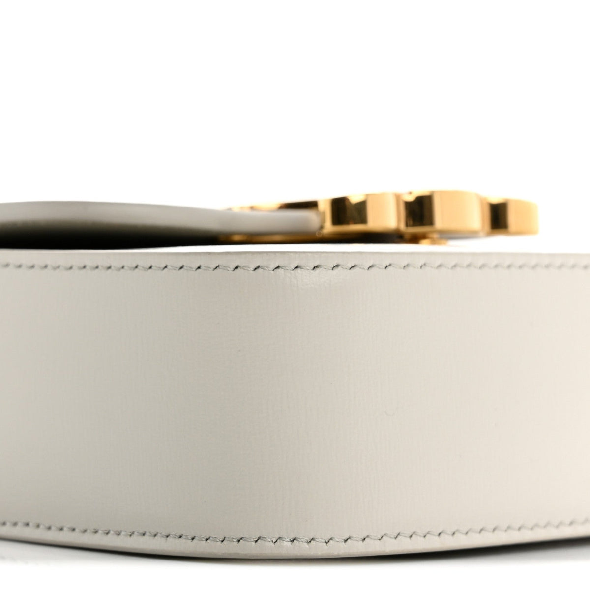 Shiny Calfskin Mini Triomphe Chalk