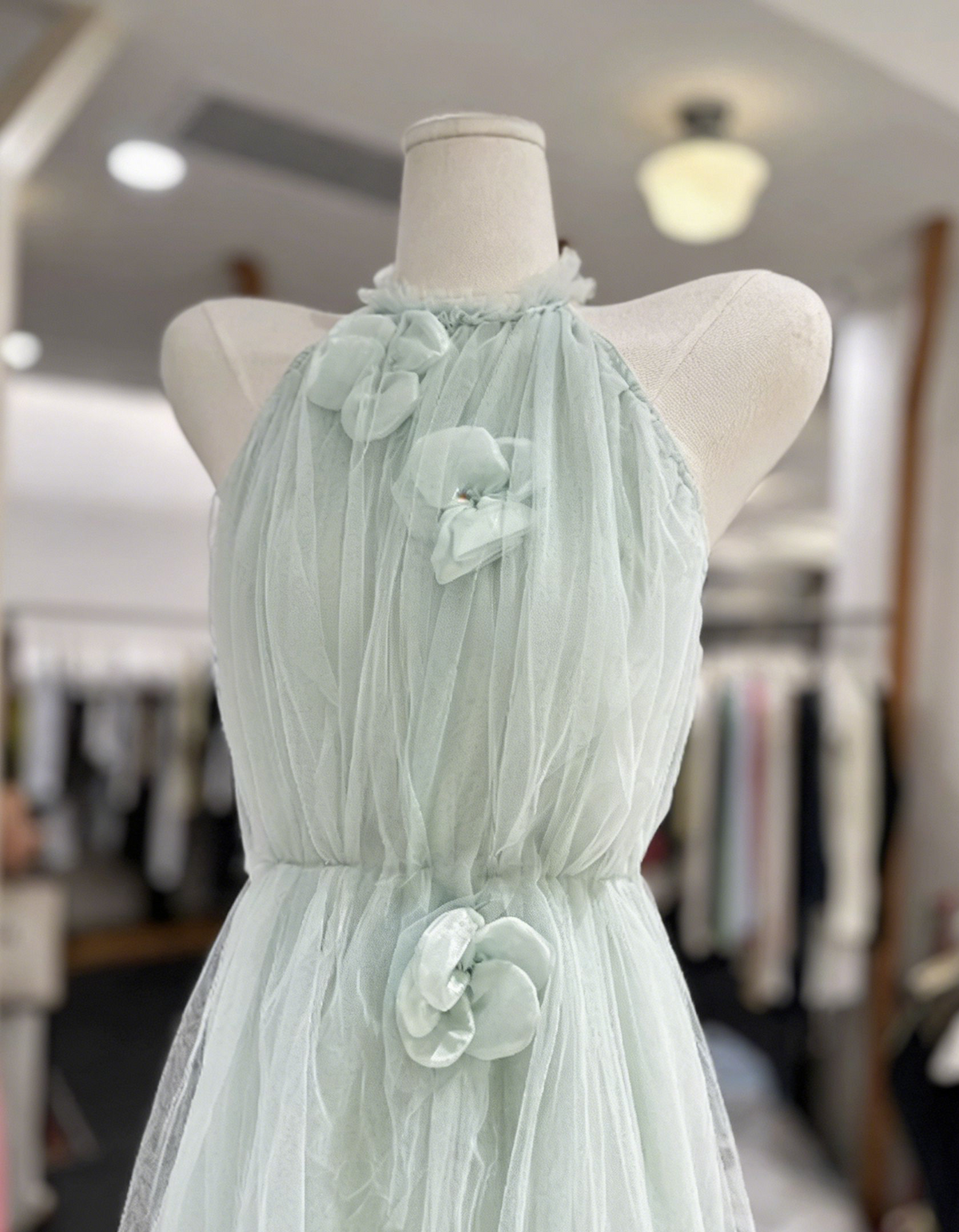 Beauty Homecoming Dress Halter Flower Back to School Outfits Party Dress  D6579