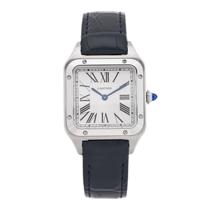 Stainless Steel Alligator 27.5mm Santos Dumont Quartz Watch