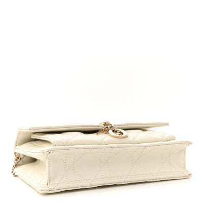 Lambskin Cannage Miss Dior Chain Pouch Latte