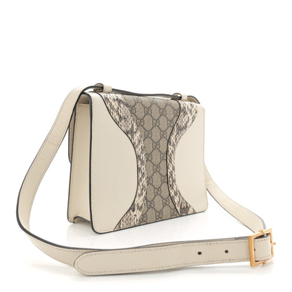 Nappa Elaphe GG Supreme Monogram Medium Osiride Shoulder Bag Mystic White Roccia Beige Ebony