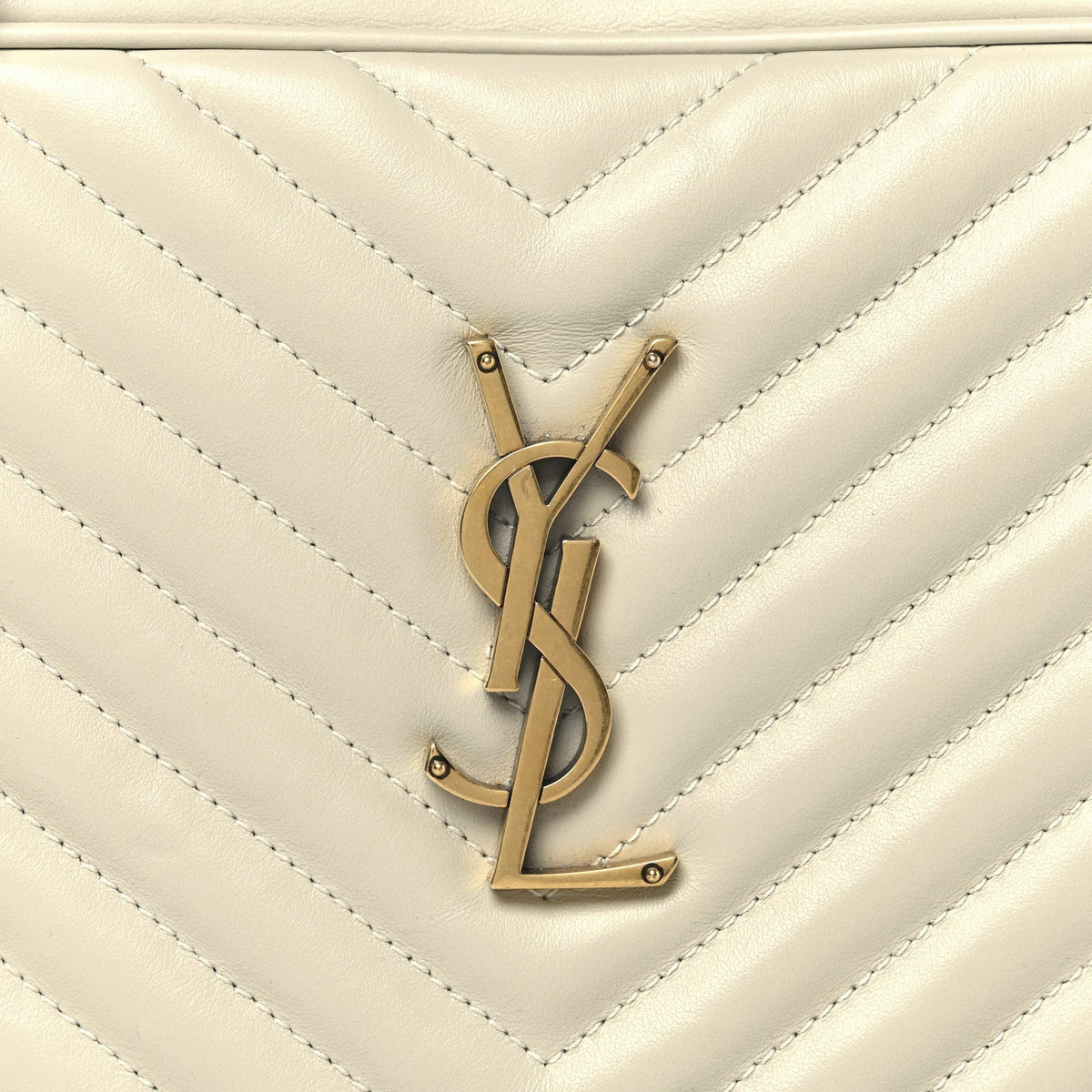 Calfskin Matelasse Monogram Lou Camera Bag Crema Soft