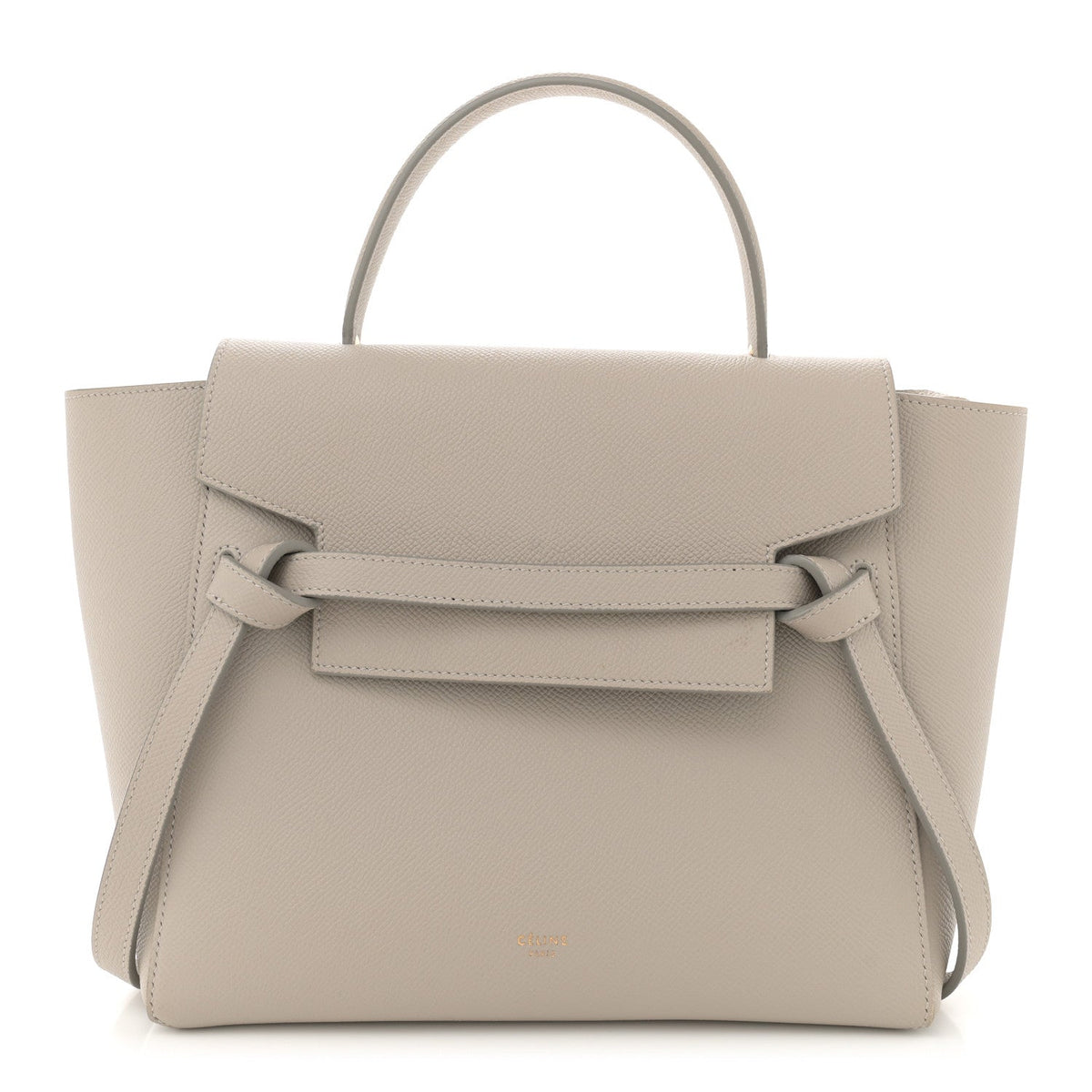 Grained Calfskin Micro Belt Bag Light Taupe