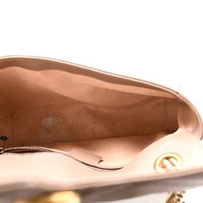 Calfskin Matelasse Small GG Marmont Shoulder Bag Porcelain Rose