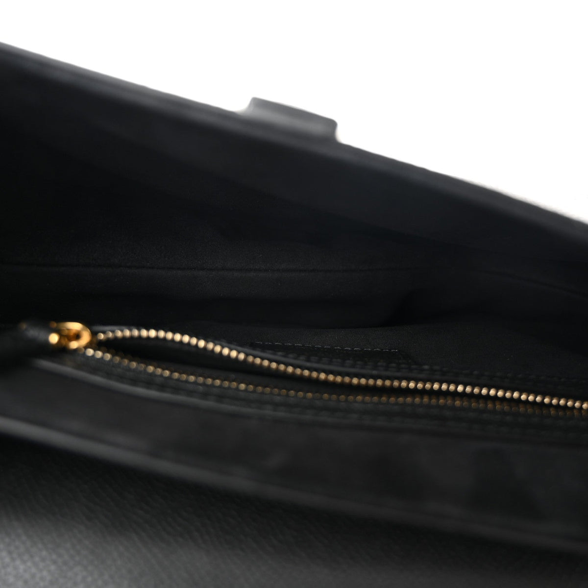 Grained Calfskin Saddle Bag Black