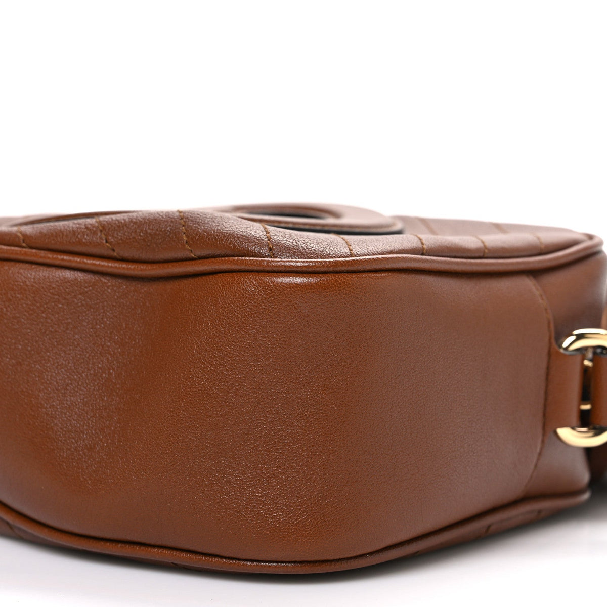 Sakai Be Green Calfskin Diagonal Stitched Small Blondie Shoulder Bag Cuir