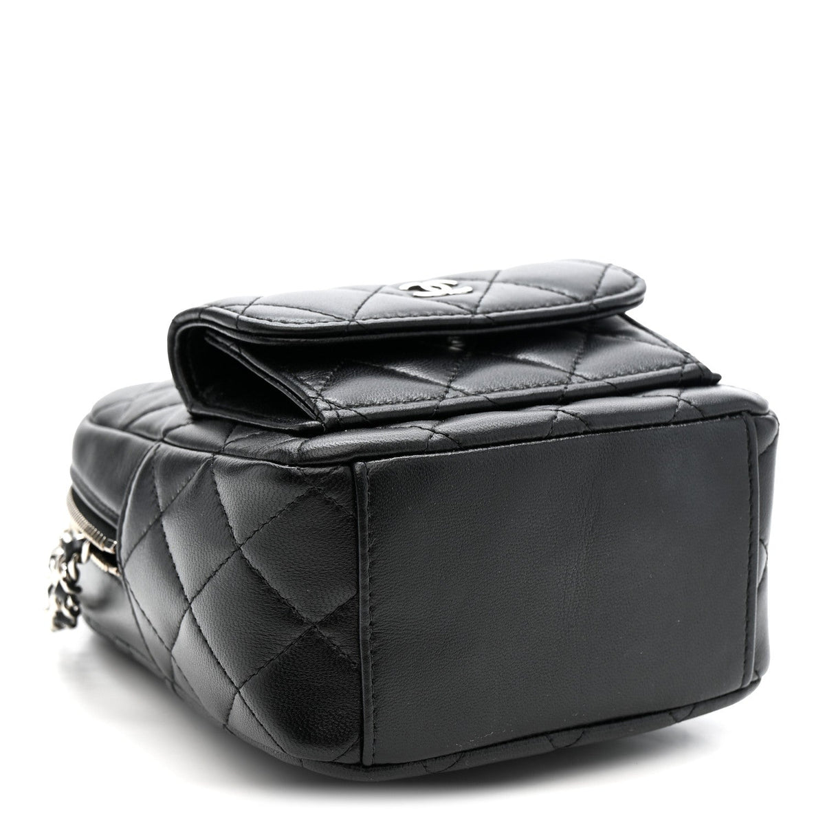 Lambskin Quilted CC Mini Classic Backpack Black