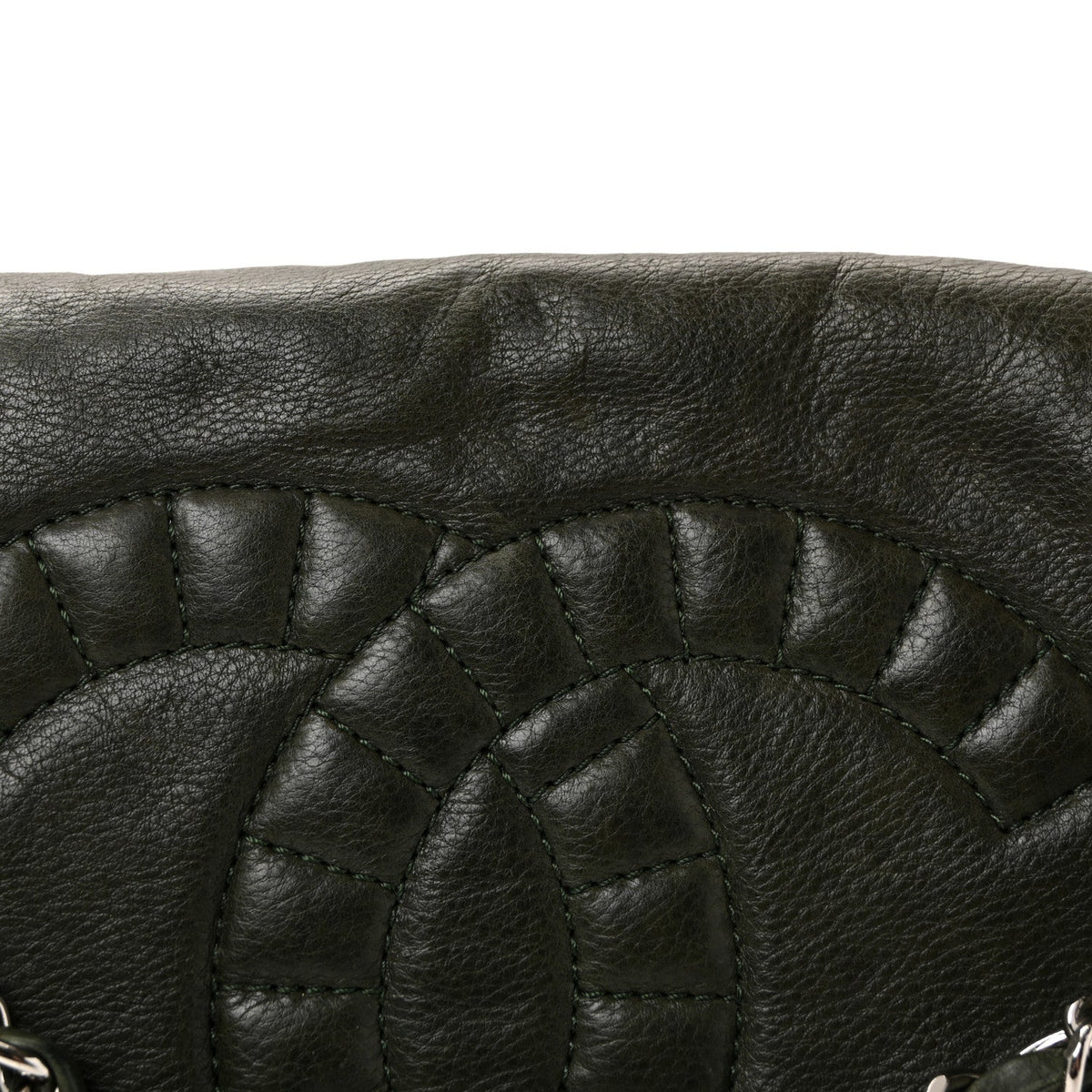 Calfskin Medium On the Bund Flap Dark Khaki