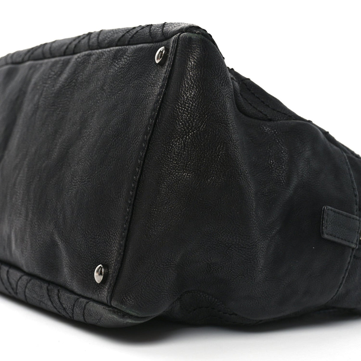 Calfskin Large Diamond Stitch Tote Black