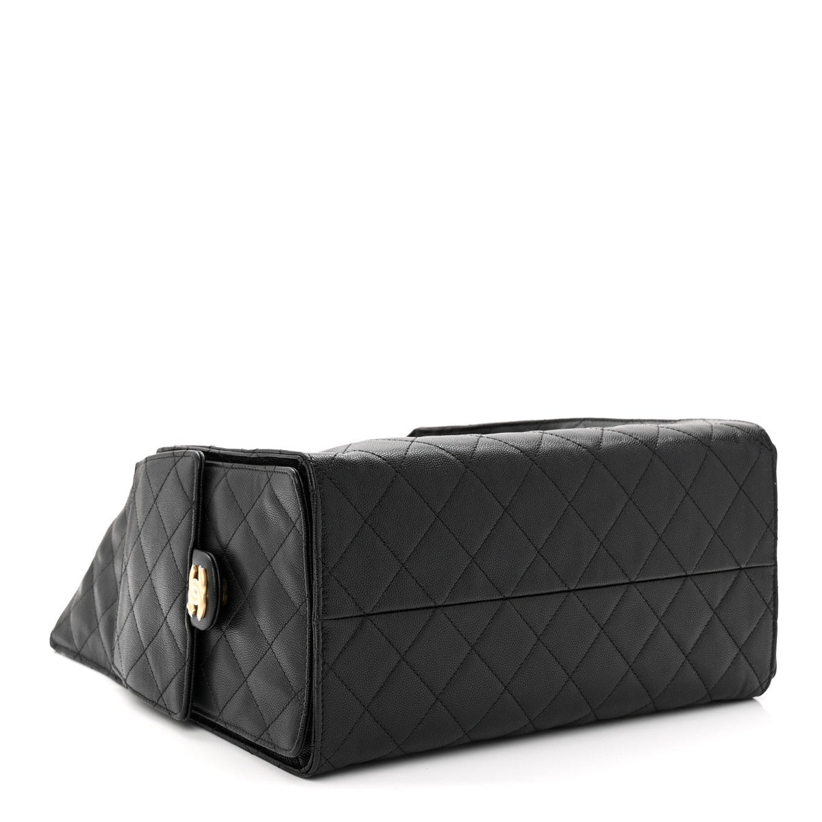Caviar Quilted Medium Chanel 25 Handbag Black