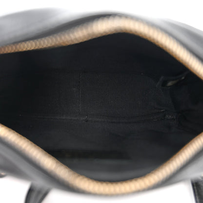 Lambskin Quilted Small Buckle Camera Case Bag Black