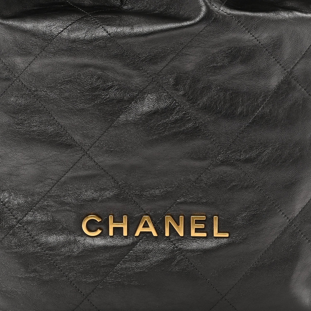 Shiny Calfskin Quilted Chanel 22 Backpack Grey