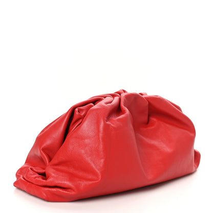 Smooth Butter Calf The Pouch Oversized Clutch Bright Red