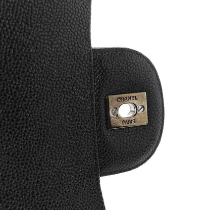 Caviar Quilted Maxi Double Flap Black