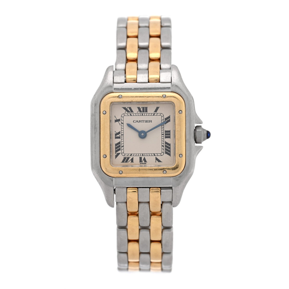 Stainless Steel 18K Yellow Gold 22mm Panthere Quartz Watch