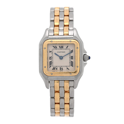 Stainless Steel 18K Yellow Gold 22mm Panthere Quartz Watch