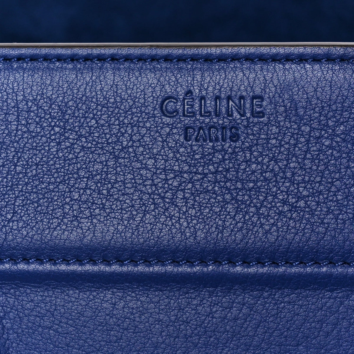 Grained Calfskin Medium Phantom Luggage Indigo