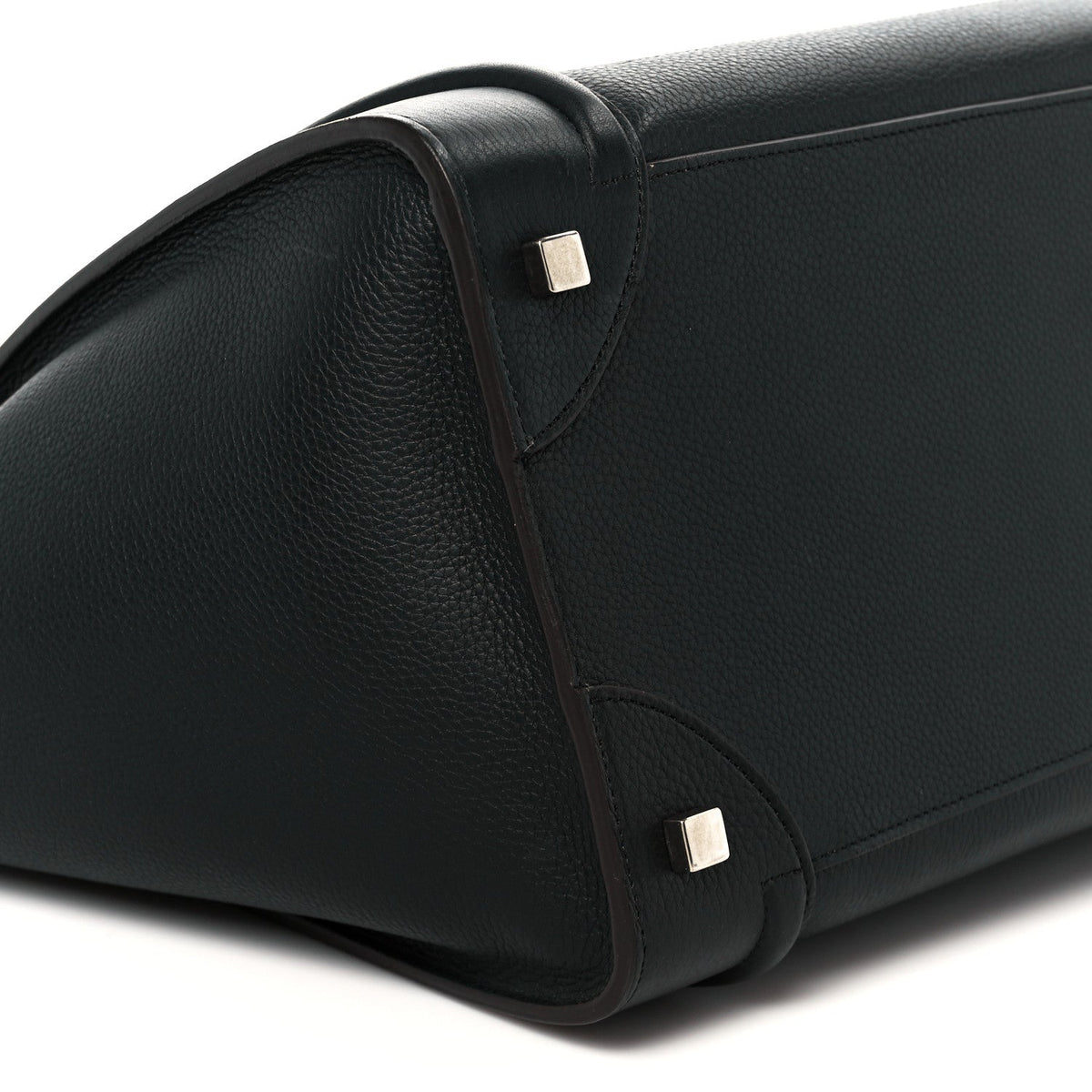 Drummed Calfskin Mini Luggage Black