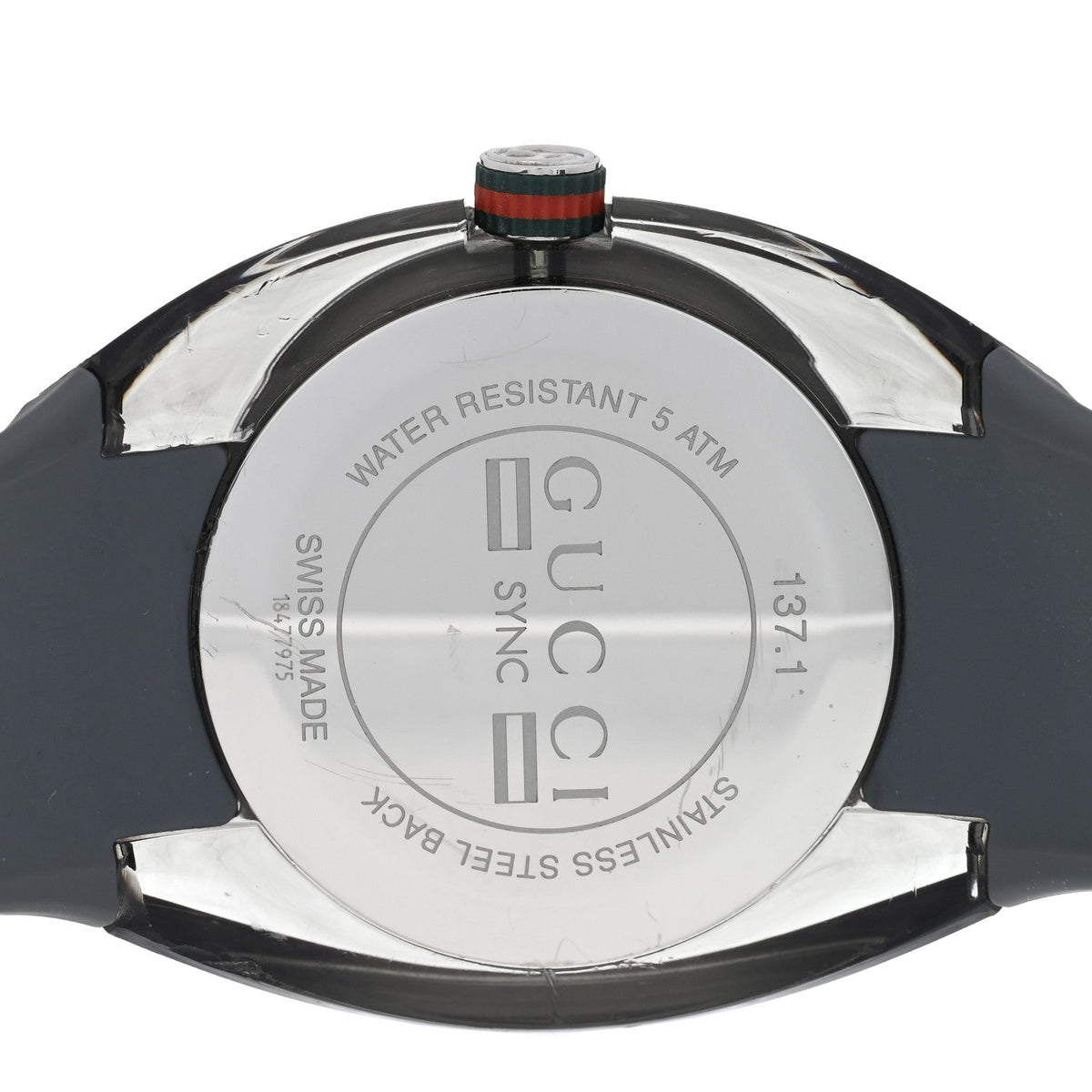 Stainless Steel Rubber 46mm Sync Web Quartz Watch Grey
