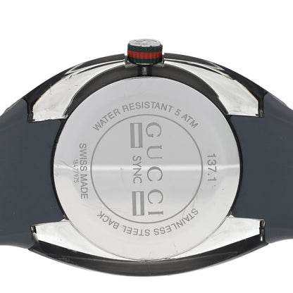 Stainless Steel Rubber 46mm Sync Web Quartz Watch Grey