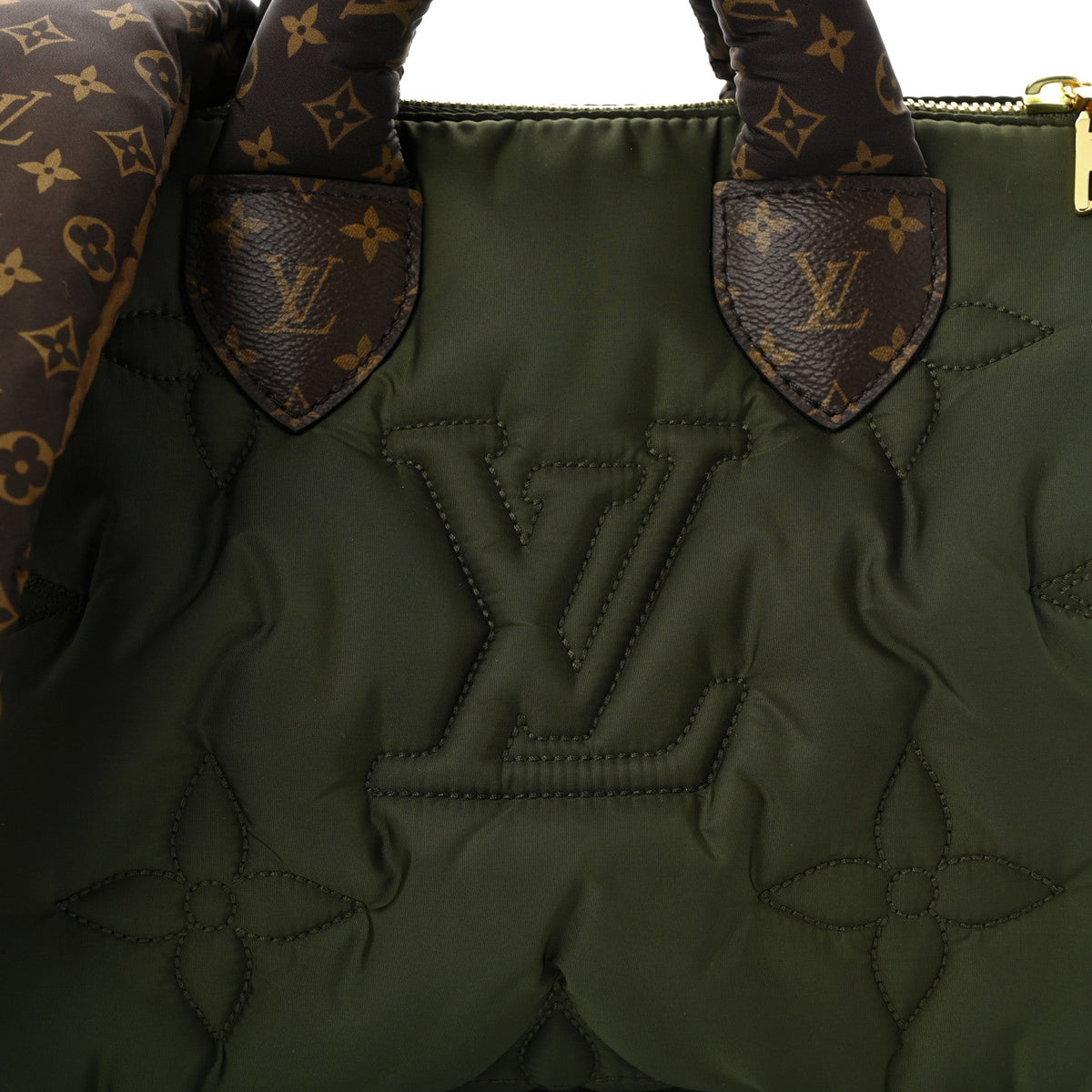 Econyl Mini Monogram Pillow Speedy Bandouliere 25 Khaki