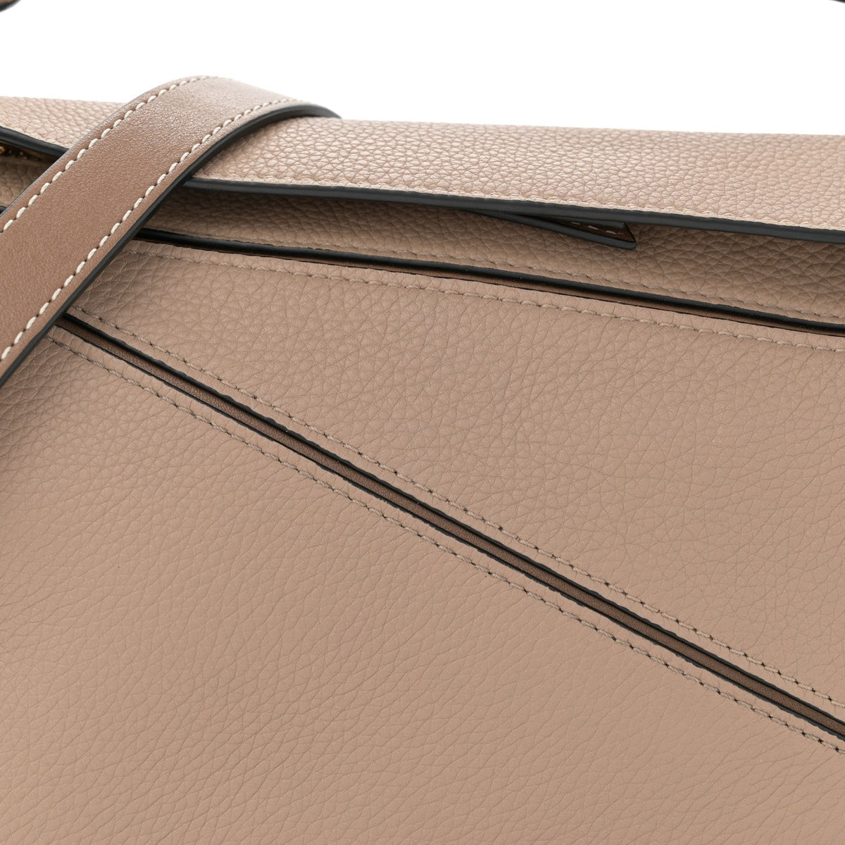 Grained Calfskin Small Puzzle Bag Sand Mink